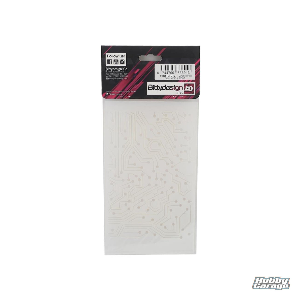 Bittydesign Vinyl Paint Stencil (Electronic Circuit) BDYSTC-013