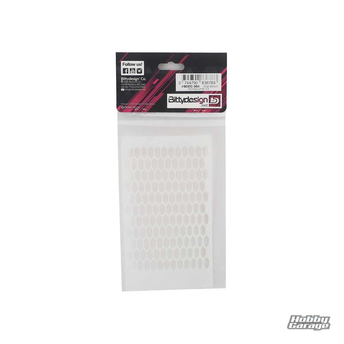 Bittydesign Vinyl Paint Stencil (Honeycomb V3) BDYSTC-004