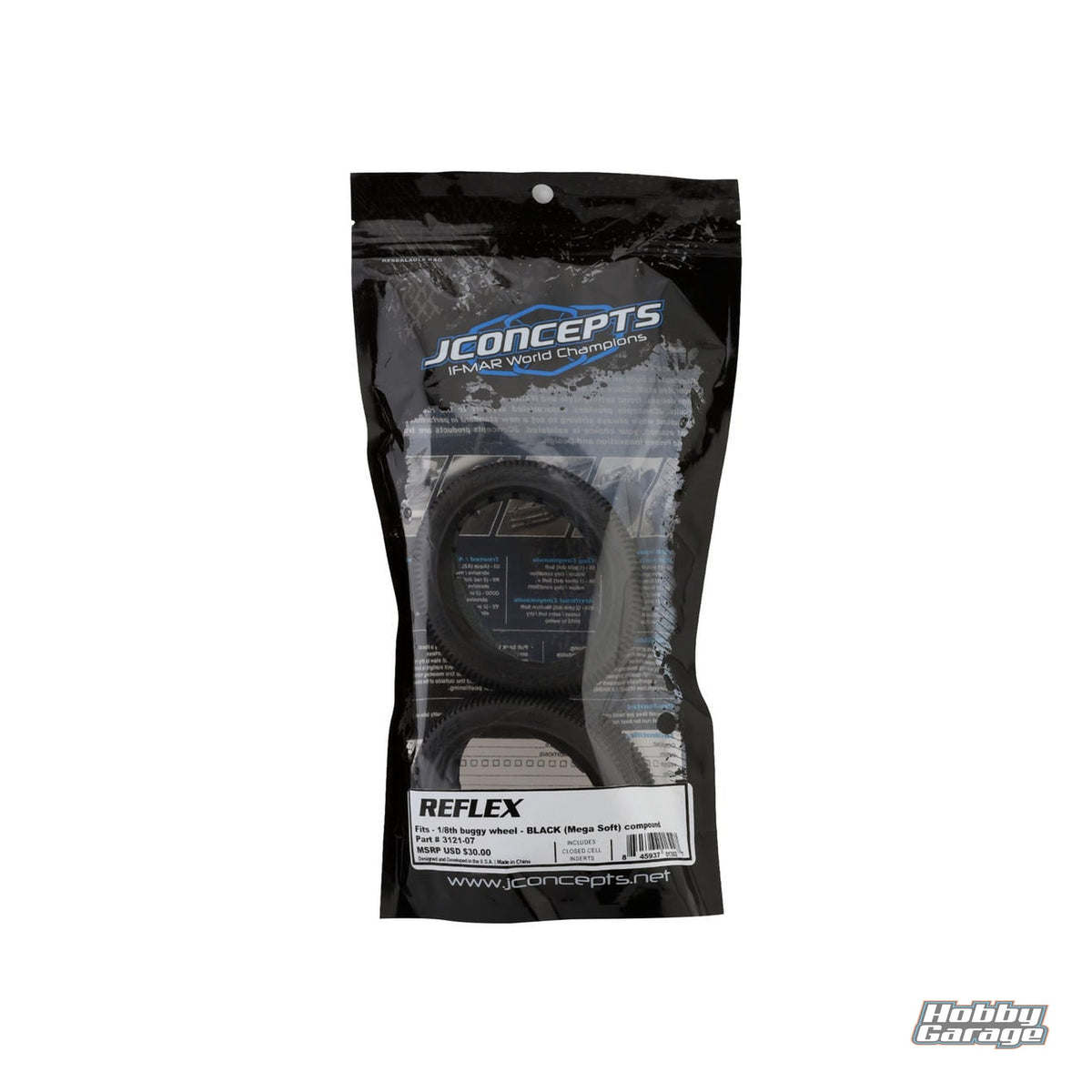 JConcepts Reflex 1/8 Buggy Tires (2) (Blue) JCO3121-01