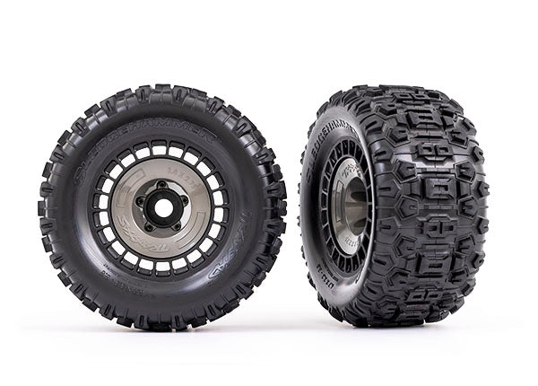 Traxxas 3.8" Modular Wheels & Sledgehammer Tires (2) TRA9572