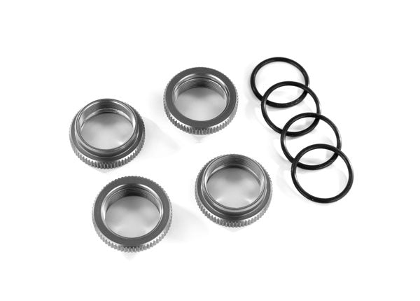 Traxxas Gray Aluminum Gt-maxx Spring Retainers (4) TRA8968-GRAY