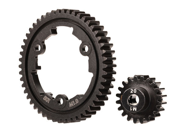 Traxxas 50-Tooth Wide-Face Machined-Steel Spur Gear & Pinion TRA6450