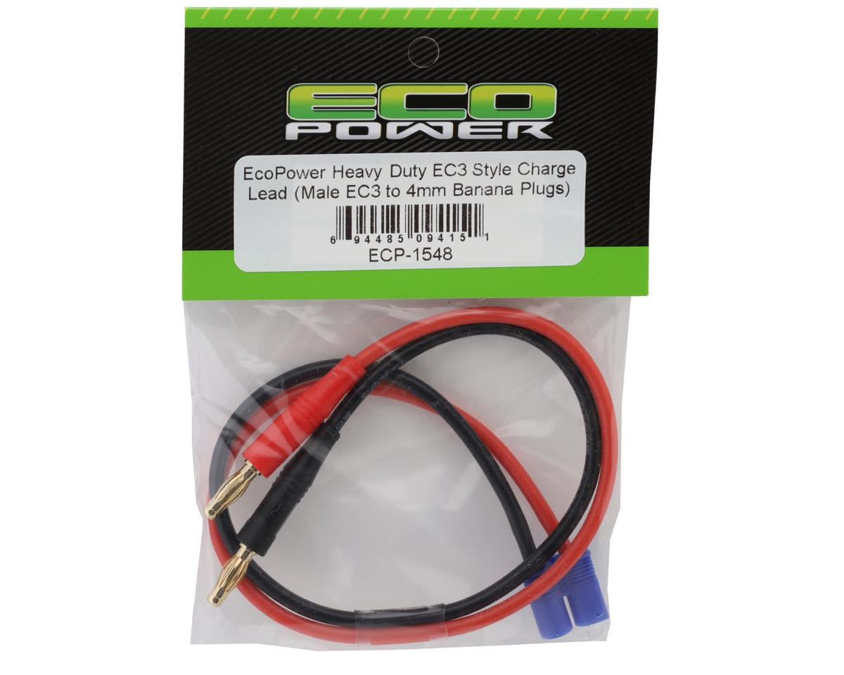 EcoPower Heavy Duty EC3 Style Charge Lead (Male EC3 to 4mm Banana Plugs) ECP-1548
