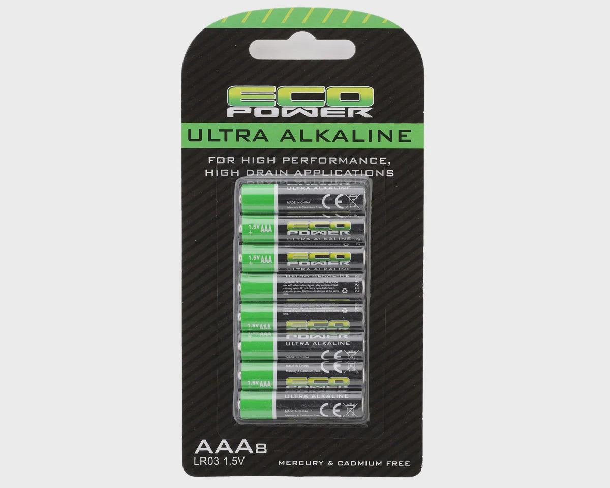 EcoPower Ultra Alkaline Aaa Batteries (8) (Mercury & Cadmium Free) ECP-5060