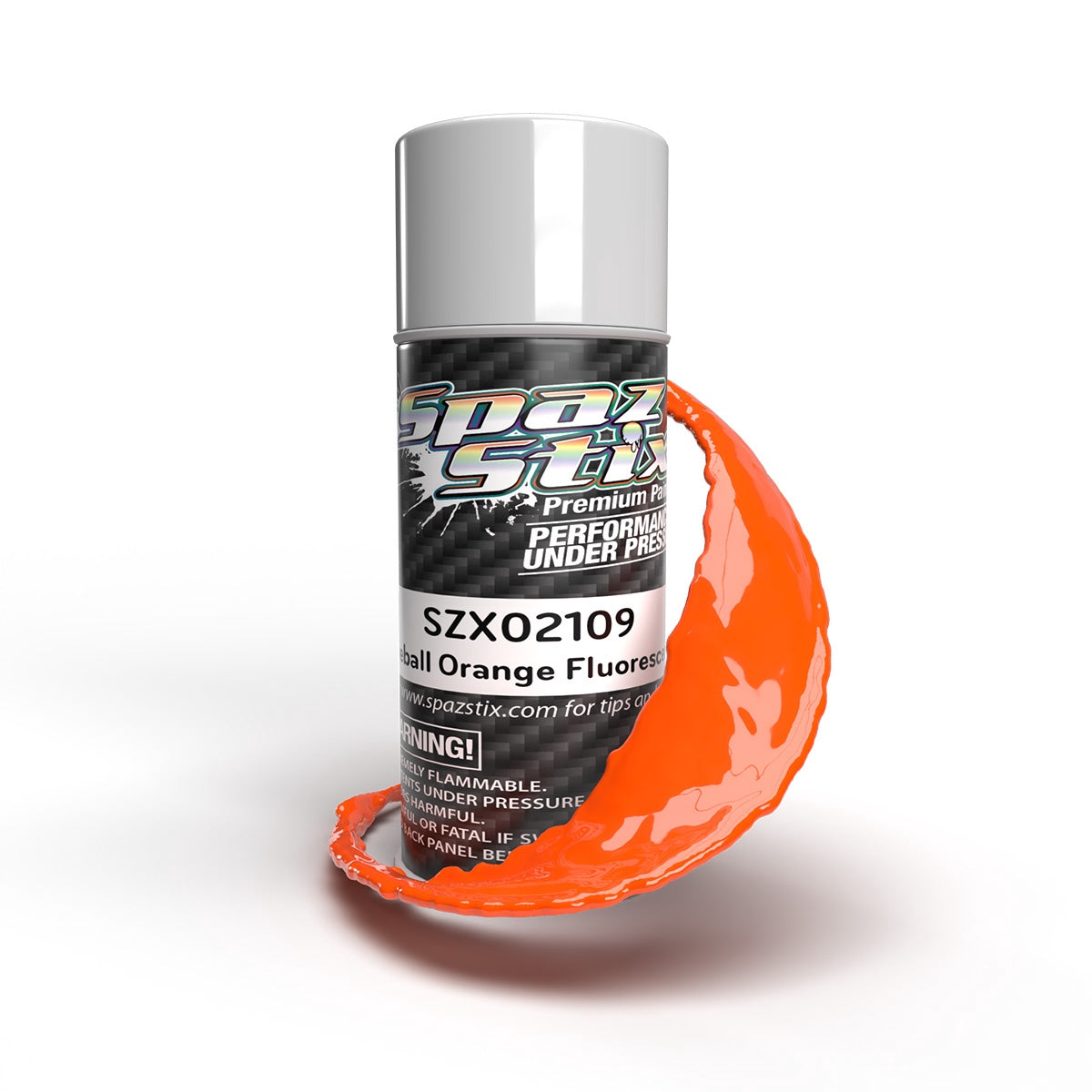 Spaz Stix Fireball Orange Fluorescent Aerosol Paint, 3.5oz Can SZX02109