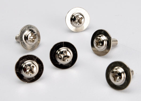 Traxxas Large Washer-head Machine Screws 3x8mm (6) TRA3185X