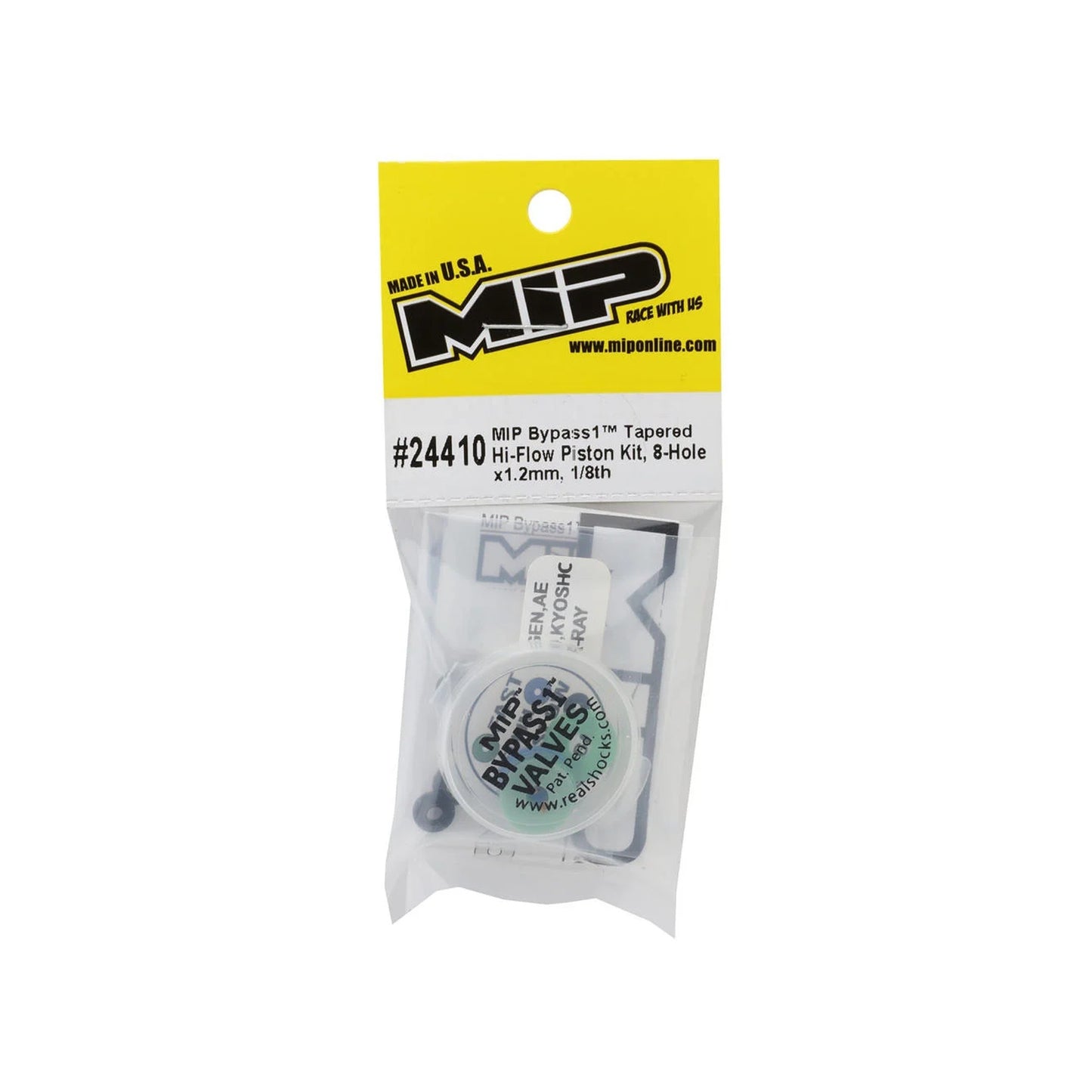 MIP 1/8 Bypass1 Hi-Flow Tapered Shock Piston Kit (4) (8-Hole x 1.2mm) MIP24410