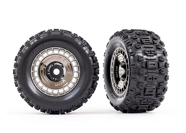 Traxxas 3.8" Modular Wheels & Sledgehammer Tires (2) TRA9572T