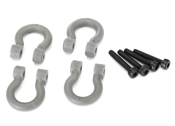 Traxxas Gray Bumper D-rings w/ Screws TRA8234