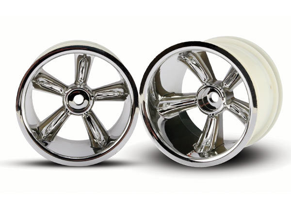 Traxxas Pro-star Trx 2.2" Chrome Rear Wheels TRA4172