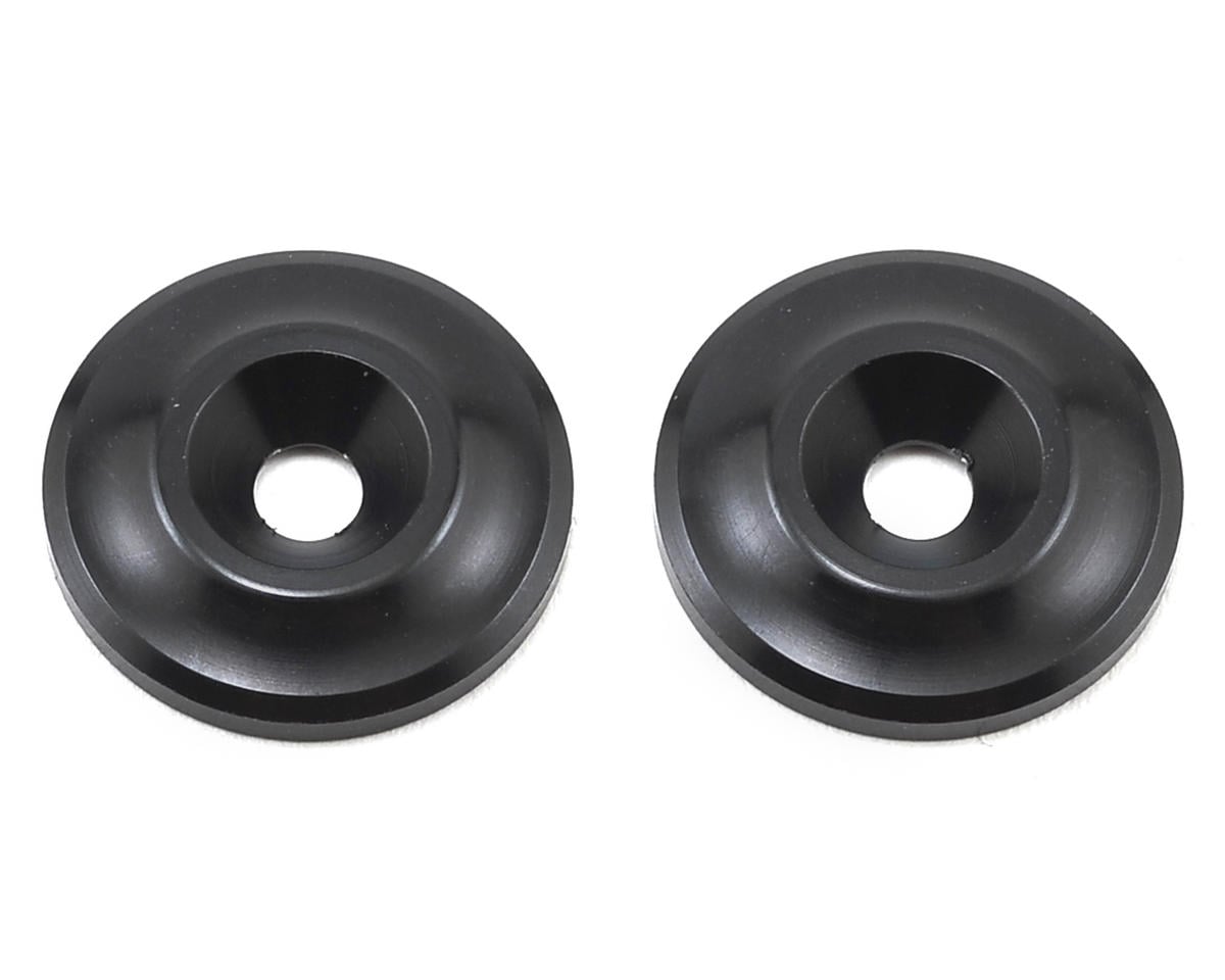 Team Associated Factory Team Aluminum Wing Buttons (Black) ASC92100