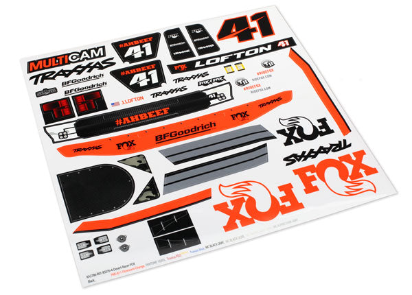 Traxxas Unlimited Desert Racer Fox Decals TRA8515