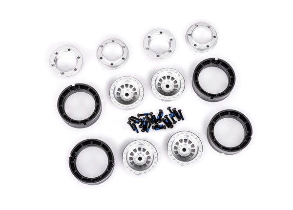 Traxxas TRX-4M 1" Silver Aluminum Beadlock Wheels (4) TRA9881-SLVR