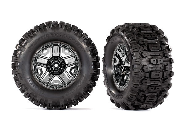 Traxxas 2.8" Gray Wheels & Sledgehammer Tires (2) TRA9072-GRAY