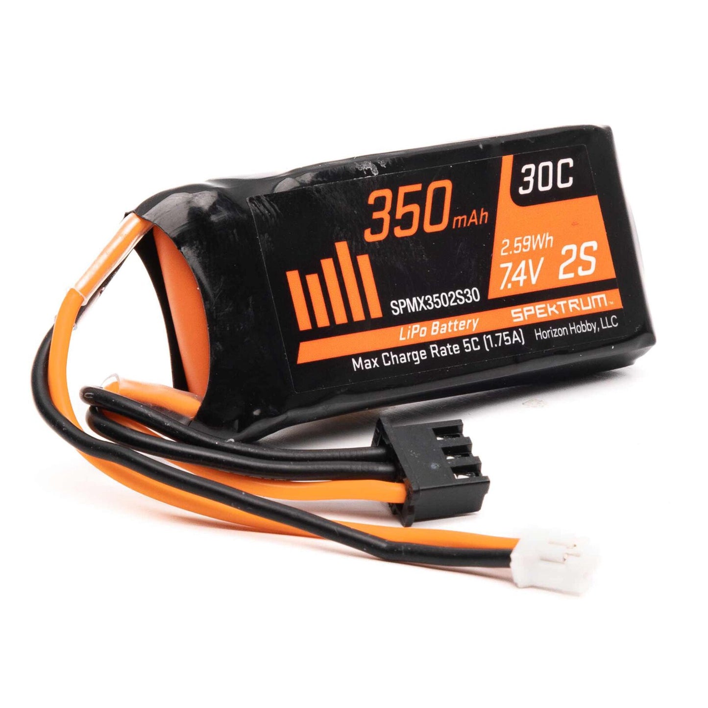 Spektrum 350mah 2S 7.4v Lipo w/ Ph2.0 2pin Power Connector SPMX3502S30