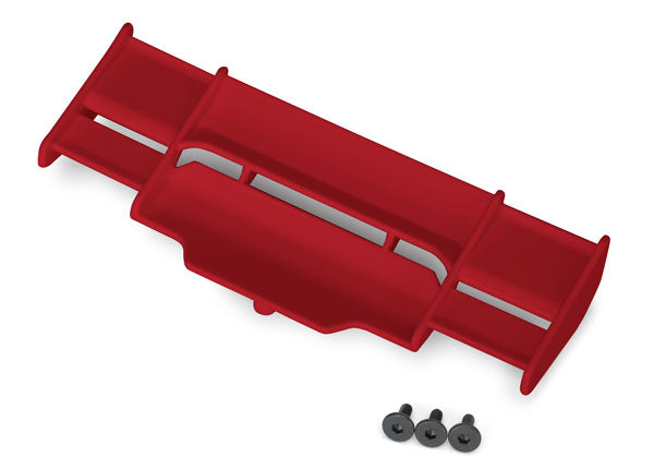 Traxxas Rustler 4x4 Red Rear Wing w/ Screws TRA6721R