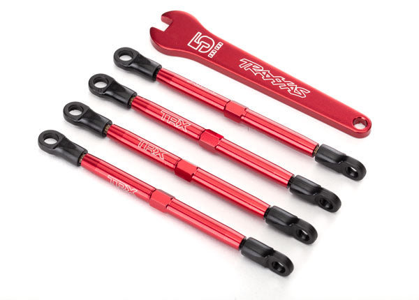 Traxxas Red Aluminum Toe Link Set w/ Hollow Balls (8) TRA7138X