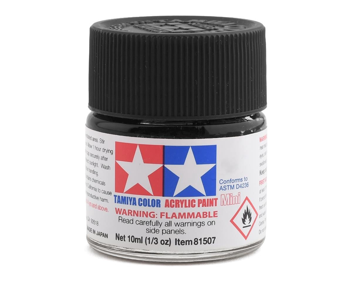 Tamiya Acrylic Mini X-18 Semi Gloss Black Paint TAM81518