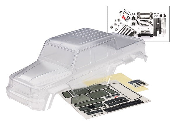 Traxxas TRX-4 Mercedes-benz G 63 Amg 6x6 Clear Clipless Body TRA9129