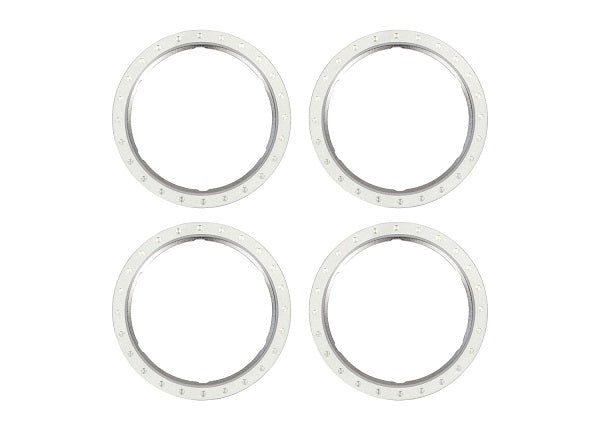 Traxxas Pro Scale Silver Aluminum Beadlock Rings (4) TRA10276-SLVR