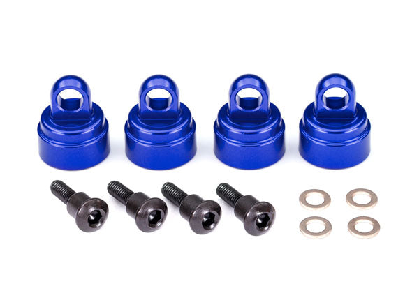 Traxxas Blue Aluminum Shock Caps (4) TRA3767A