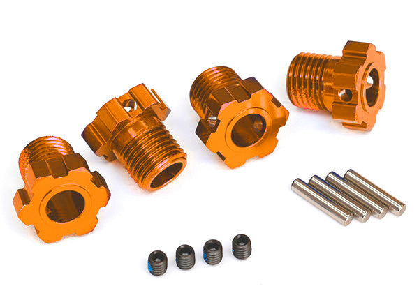 Traxxas 17mm Orange Aluminum Splined Wheel Hubs (4) TRA8654A
