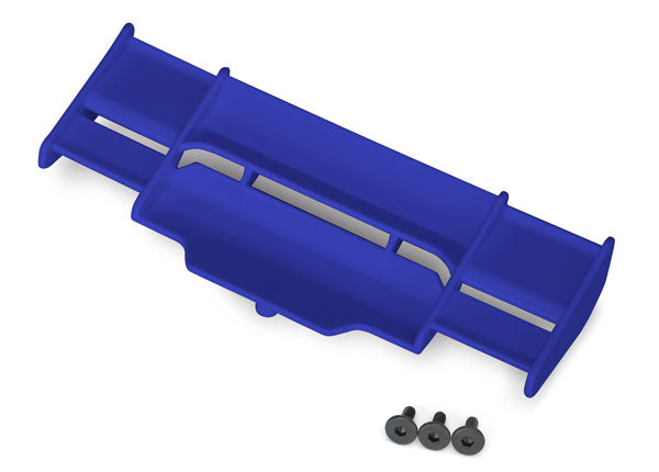 Traxxas Rustler 4x4 Blue Rear Wing w/ Screws TRA6721X