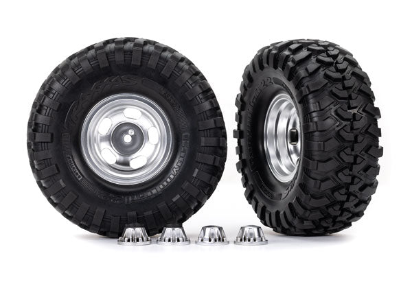 Traxxas 2.2" Slotted Satin Wheels & Canyon Trail Tires (2) TRA8159