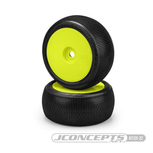 JConcepts Reflex - 8th Scale Truck Pre-mounts (Yellow Wheel) JCO3125-22