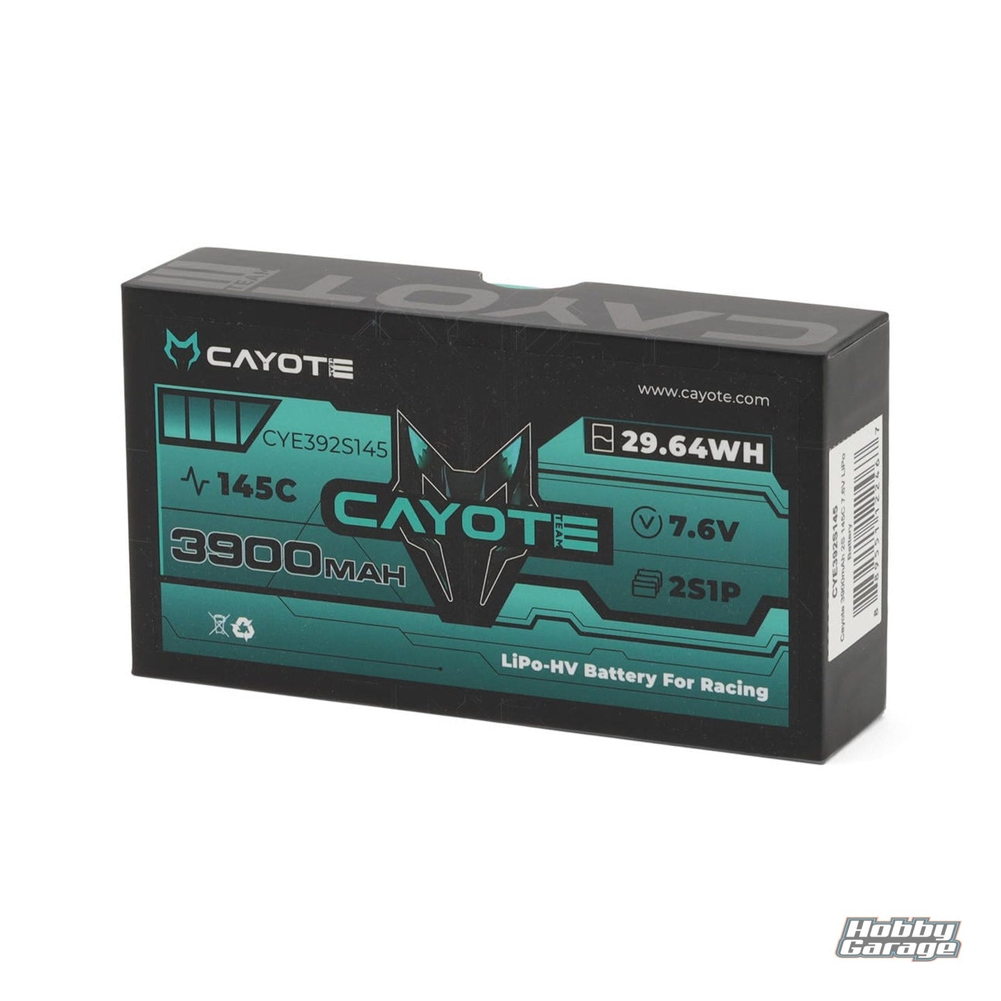 Cayote 2S 145C LCG Shorty LiHV Battery (7.6V/3900mAh) CYE392S145