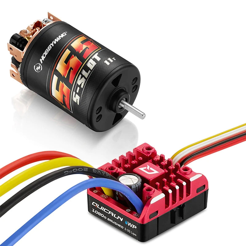 Hobbywing Quicrun 1080 G2 ESC + 555, 11T Motor Combo HWI38020351