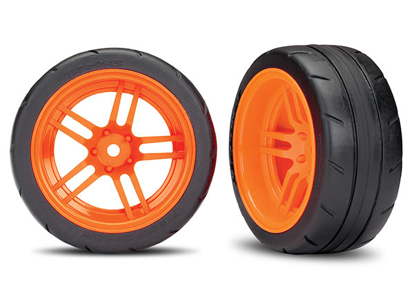 Traxxas 1.9" Orange Rear Wheels & Response Tires (2) TRA8374A