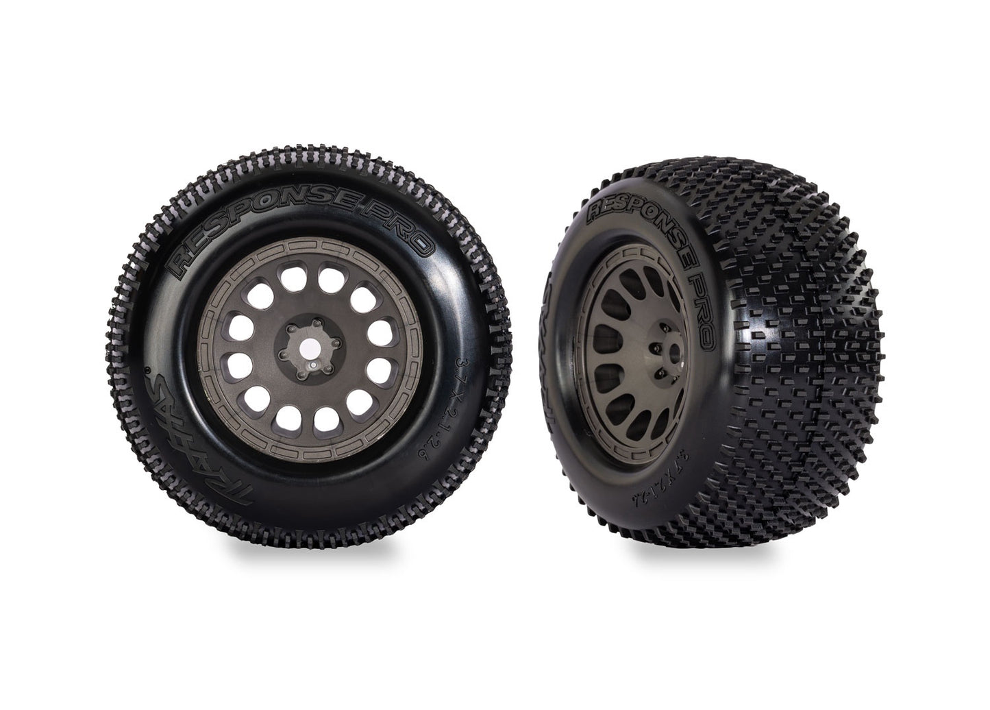 Traxxas Gray Mini Xrt Wheels w/ Response Pro Tires (2) TRA10774-GRAY