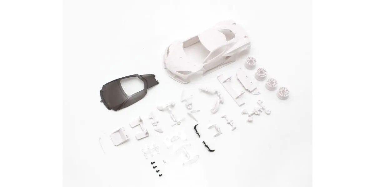 Kyosho Chevrolet Corvette C8.r White Body Set W/rim for Rwd KYOMZN215
