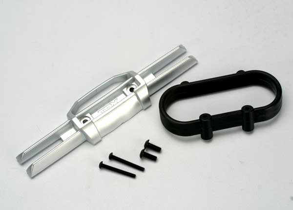 Traxxas Satin Chrome Rear Bumper w/ Mount & Screws TRA5336