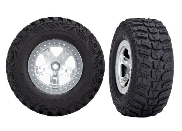 Traxxas SCT Satin Chrome Wheels & Kumho Tires (2) TRA5880X