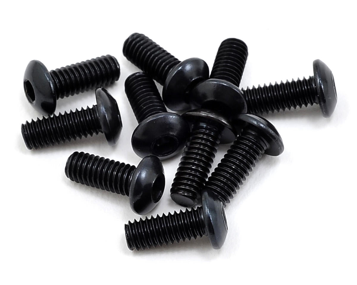Tekno M4x10mm Button Head Screws- Black, 10pcs TKR1443