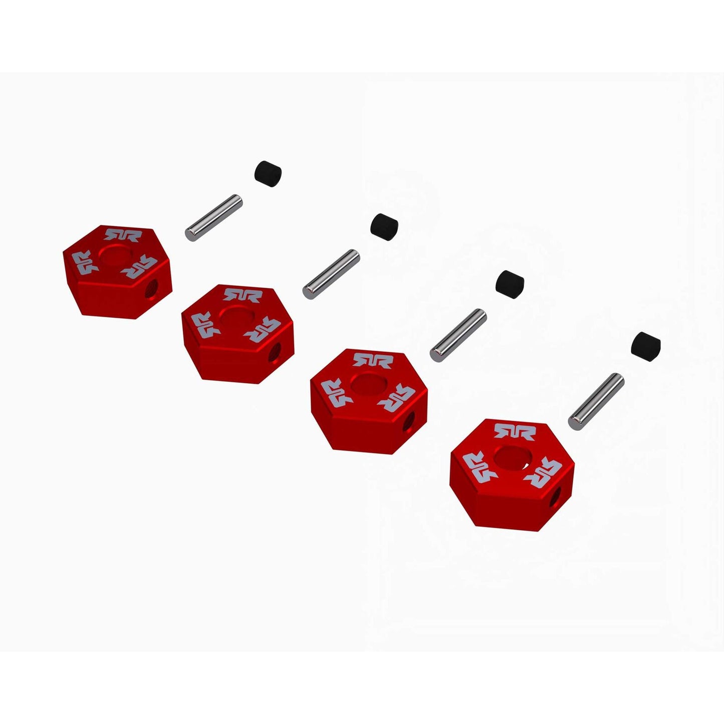 Arrma 12mm Wheel Hex Set, Metal (4), Red ARA-2982