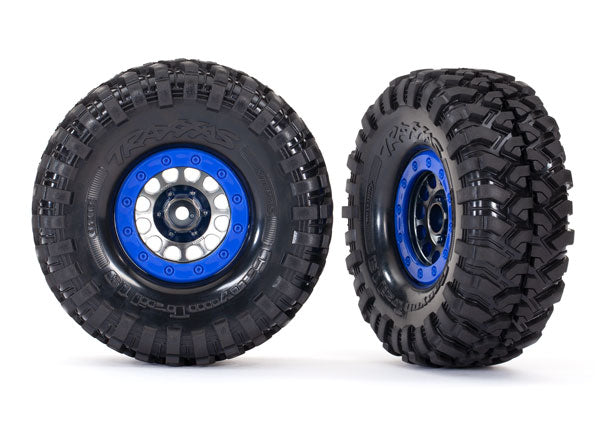 Traxxas 1.9" Satin Black Chrome Method Wheels w/ Tires (2) TRA8182
