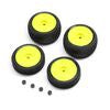 Losi Tires, Wheels, Yellow, Mounted: Micro-b LOS-1762
