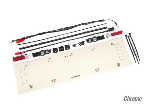 Traxxas Drag Slash Red LED Tail Lights w/ Chrome Trim TRA9497R