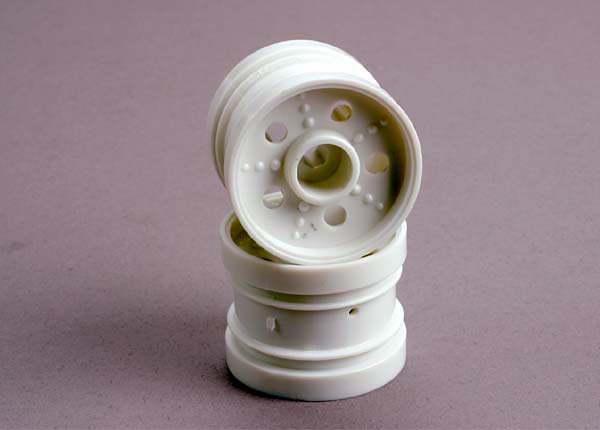 Traxxas Tom Cat White Rear Wheels (2) TRA1221