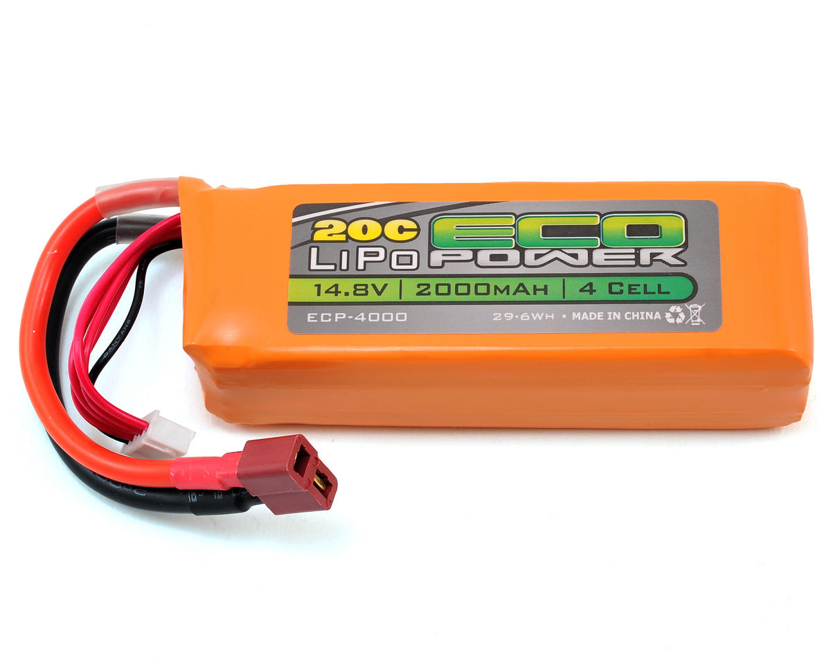 EcoPower "Electron" 4S Lipo 20C Battery Pack (14.8v/2000mah) (Starter Box) ECP-4000