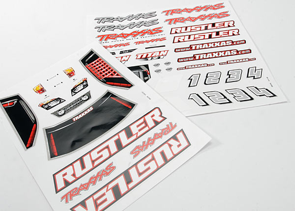 Traxxas Rustler Decal Sheets TRA3716