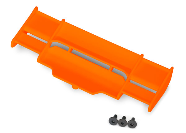 Traxxas Rustler 4x4 Orange Rear Wing w/ Screws TRA6721T
