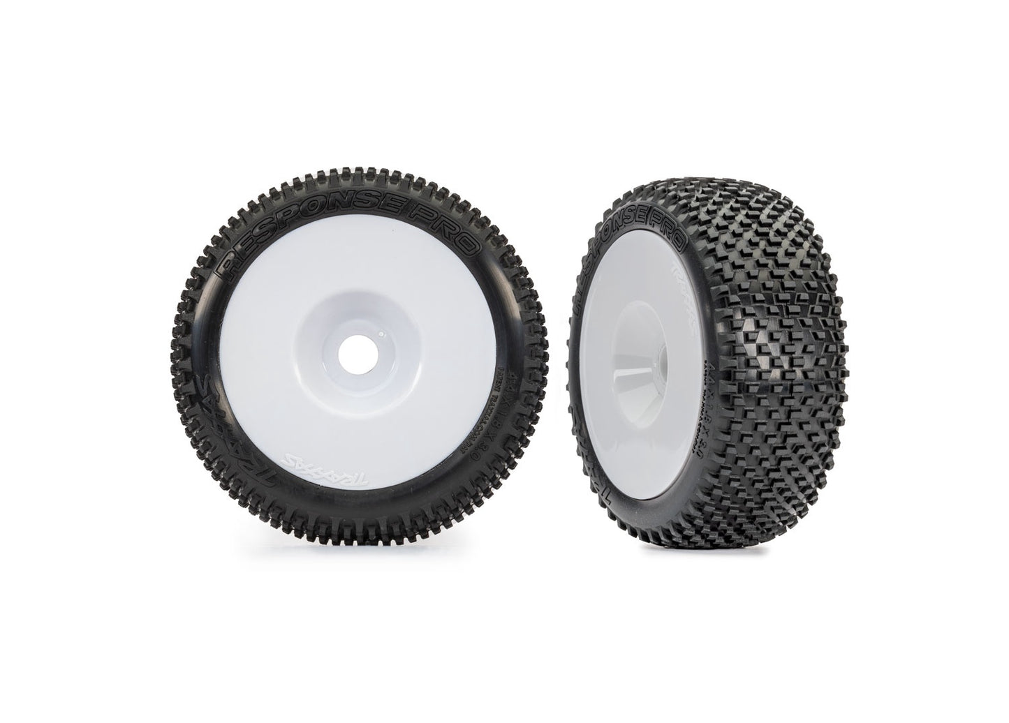 Traxxas 3.0" White Dished Wheels w/ Response Pro Tires (2) TRA9074-WHT