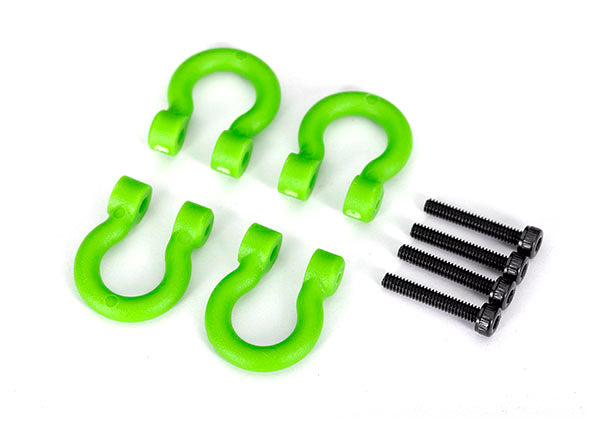 Traxxas Green Bumper D-rings w/ Screws TRA8234-GRN