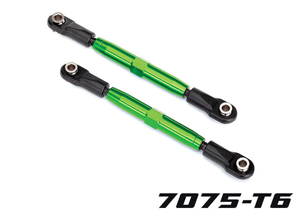 Traxxas Tubes Green Aluminum 73mm Rear Camber Links (2) TRA3644G