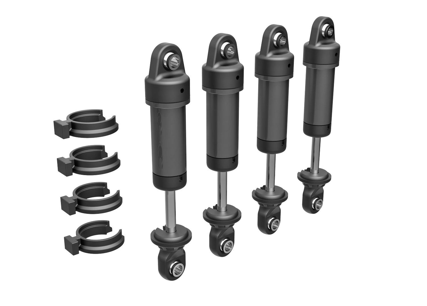 Traxxas Gray Aluminum GTM Shocks (4) TRA9764-GRAY
