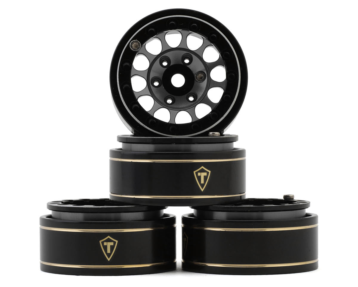 Treal Hobby Type I 1.0" Classic 12-spoke Beadlock Wheels (Grey) (4) TLHTSCX24-247